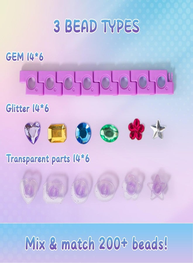 DOLIVE Girls Toys Bracelet Making Kit, 80+ Gem Beads, Makes 6 Diamond Bracelets, Gem Art for Kids 72 Months, Birthday Christmas Gifts for Girls Ages 6 7 8 9 10 Years Old - Image 2